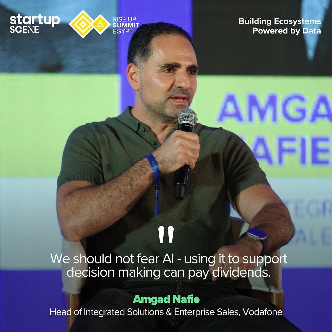 Amgad Nafie, head of integrated solutions and enterprise sales at Vodafone, speaking on the summit panel